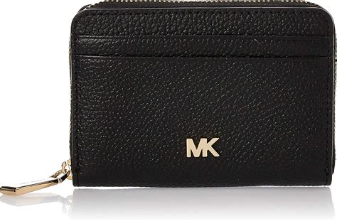 michael kors small pebbled leather wallet black|michael kors checkbook wallet black.